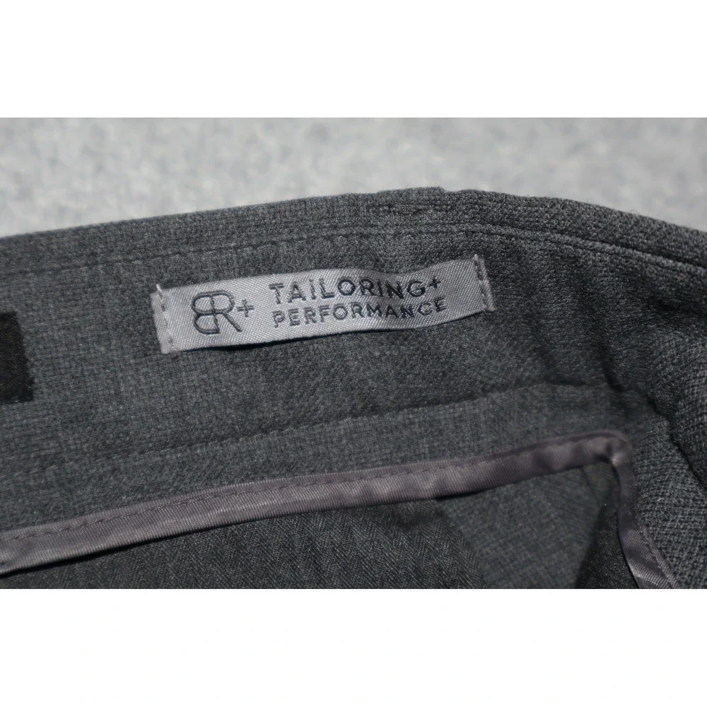 Banana Republic Slim Fit Men 33x30 Gray Wool Blend Tailoring Dress Pants